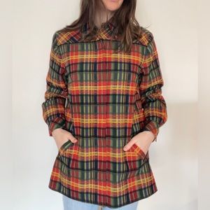 Vintage plaid jacket / size 10 medium